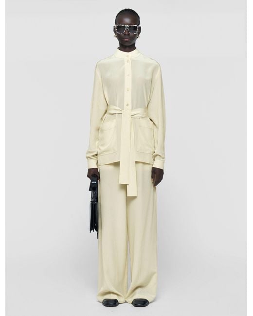 Joseph White Lamy Crepe De Soie Silk Jacket