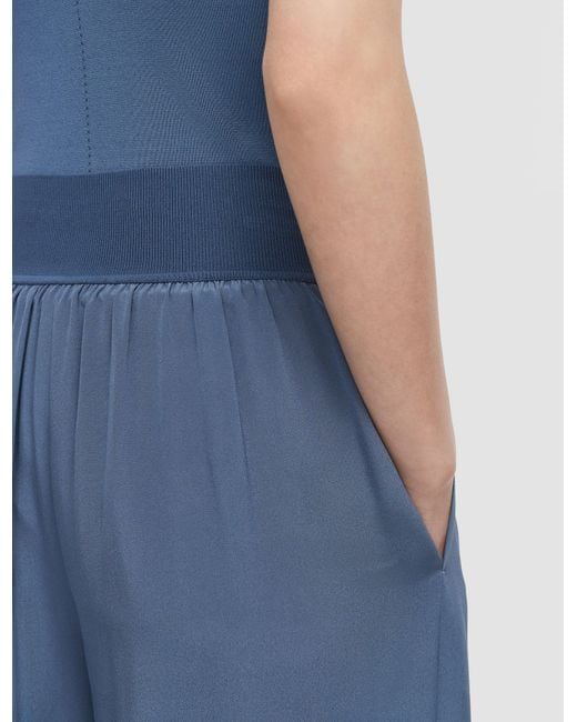 Joseph Blue Rihani Crepe De Soie Silk Trousers
