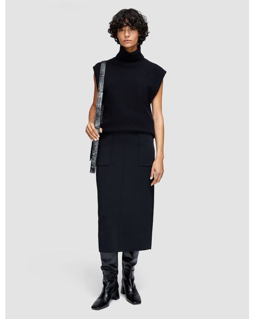 Joseph Black Milano Knit Stretch Skirt