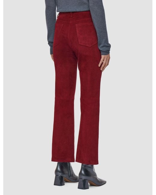 Joseph Red Duke Suede Stretch Trousers