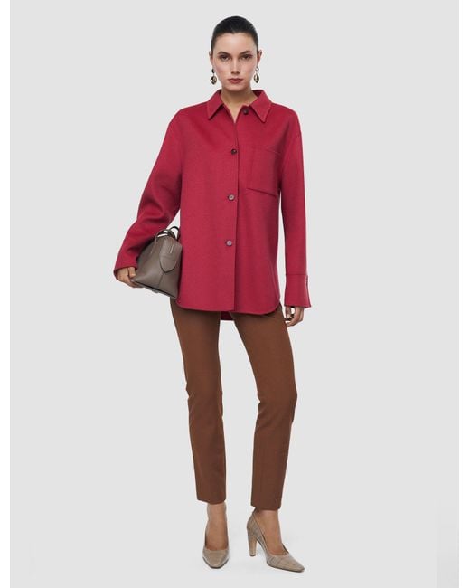 Joseph Red Wada Double Face Cashmere Overshirt