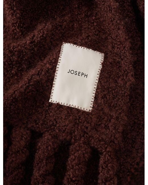Joseph Purple Kai Fluffy Bouclé Scarf