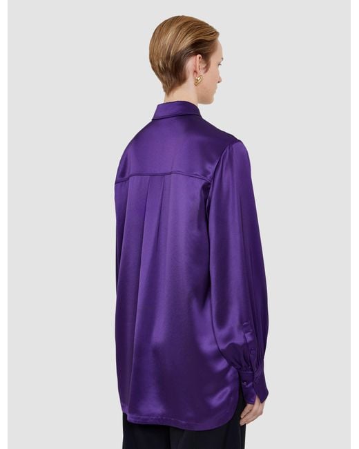 Joseph Purple Dieu Double Satin Blouse