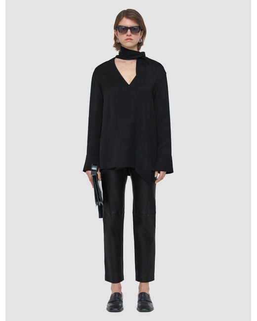 Joseph Black Adele Light Crepe Blouse