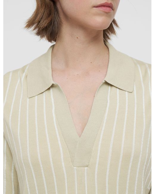 Joseph Natural Geometric Jacquard Silk Blend Top