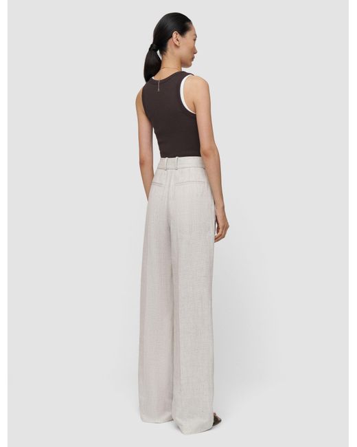 Joseph White Arven Textured Cotton Linen Trousers