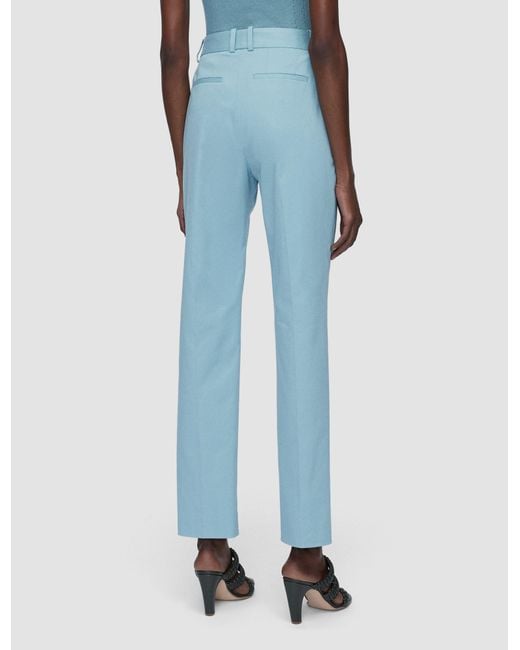 Joseph Blue Coleman Long Light Cotton Trousers