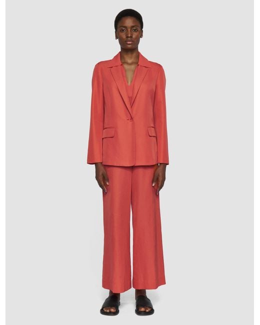 Joseph Red Mela Soft Cotton Silk Jacket