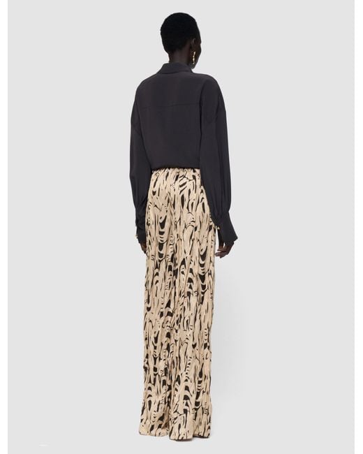 Joseph Metallic Dijon Printed Crinkle Trousers