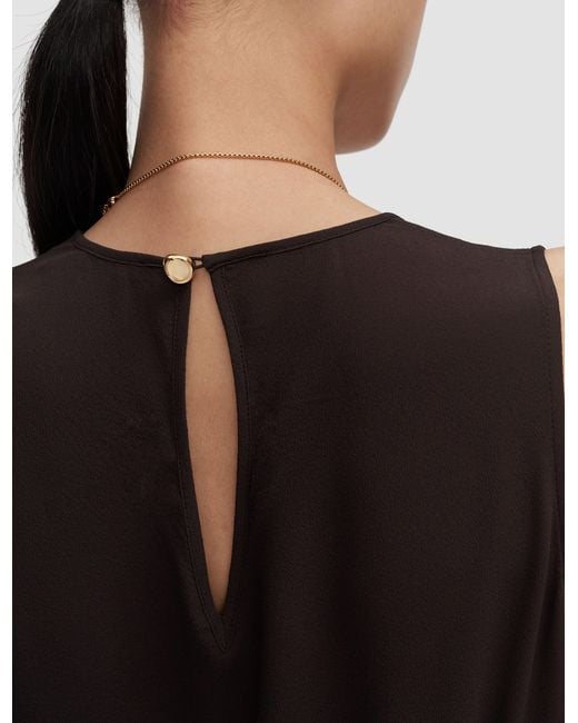 Robe Lottie En Crêpe Mélangé De Soie Joseph en coloris Brown
