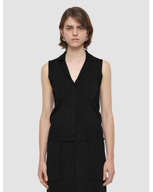 Joseph Black Milano Knit Stretch Vest