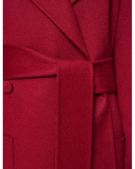 Joseph Red Arline Double Face Cashmere Coat
