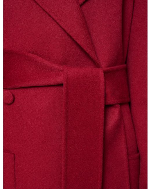 Joseph Red Arline Double Face Cashmere Coat