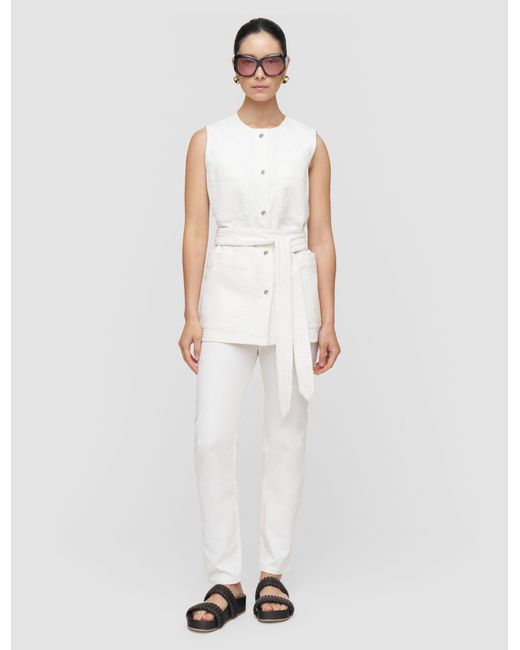 Joseph White Balan Denim Sleeveless Jacket