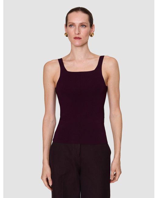 Joseph Red Joann Compact Milano Tank Top