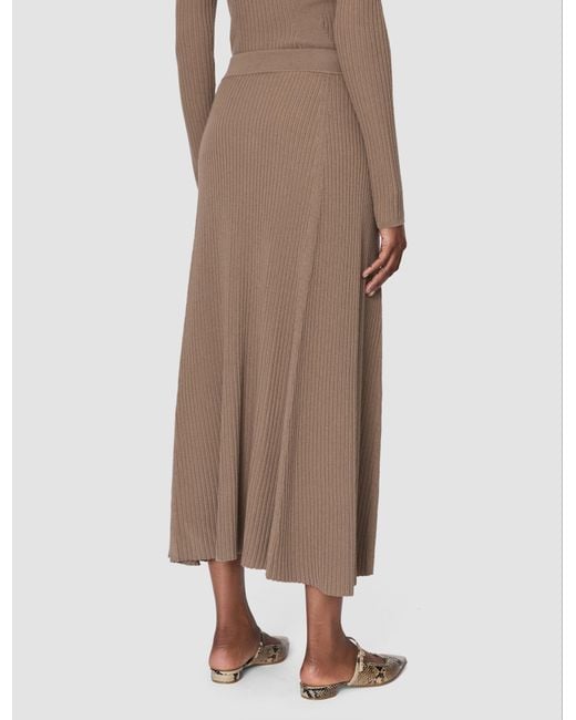 Joseph Natural Hallie Merino Wool Rib Skirt
