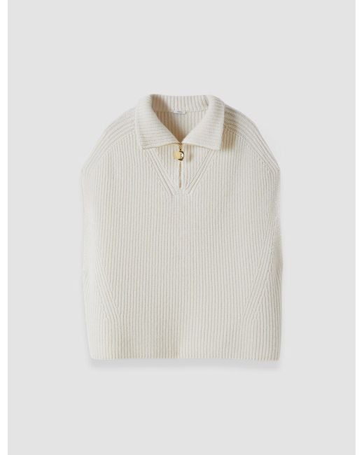 Joseph White Raffet Fisherman Rib Cashmere Vest