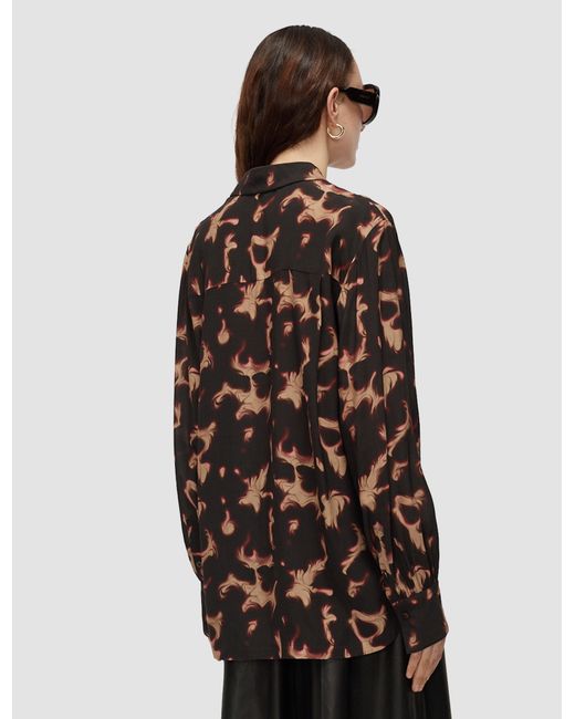 Joseph Brown Rieu Tortoiseshell Crepe Blouse