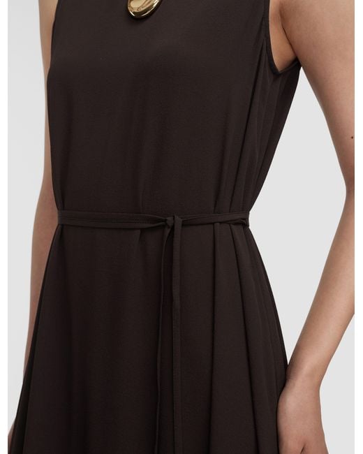 Robe Lottie En Crêpe Mélangé De Soie Joseph en coloris Brown