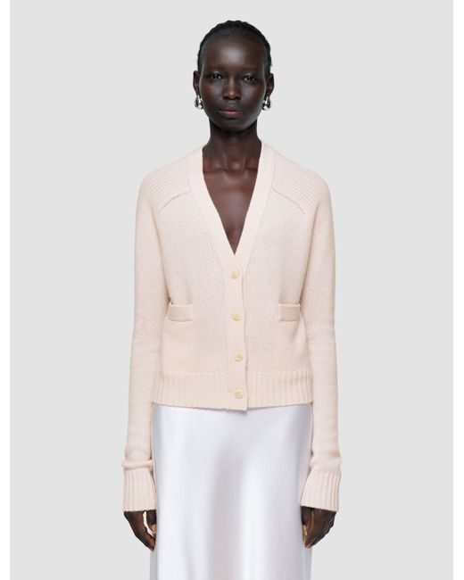 Joseph Pink Open Cashmere Cardigan