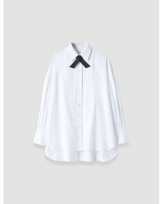 Joseph White Ferrus Tuxedo Cotton Shirt