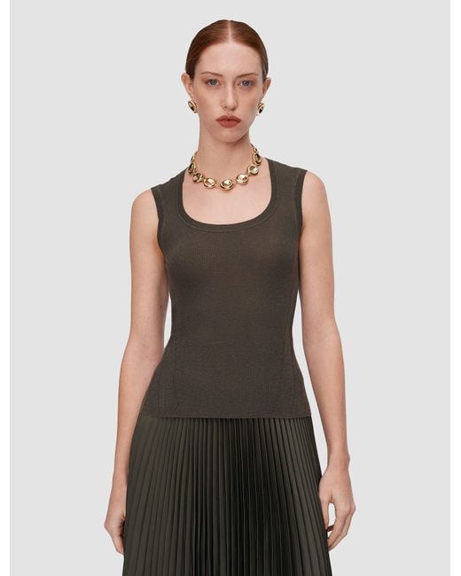Joseph White Alaou Linen Blend Knit Vest Top