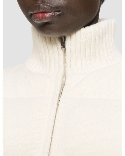 Joseph White Knitted Down Puffer Gilet
