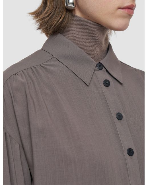 Joseph Gray Anais Sheer Fine Wool Blouse