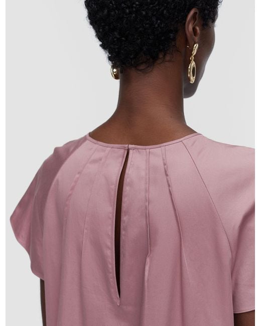 Joseph Pink Tazi Cotton Sateen Dress