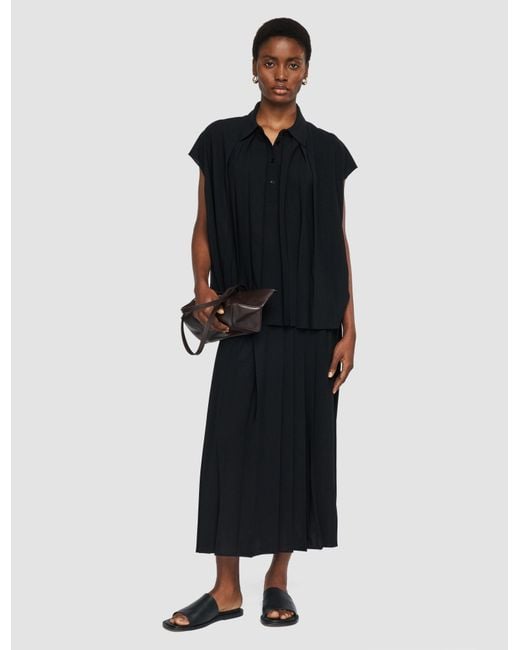 Joseph Black Antin Airy Plissé Blouse