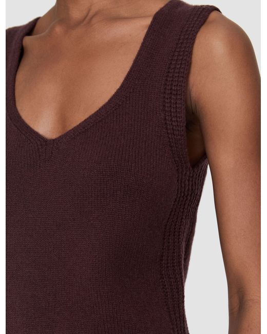 Joseph Red Aba Pure Cashmere Tank Top
