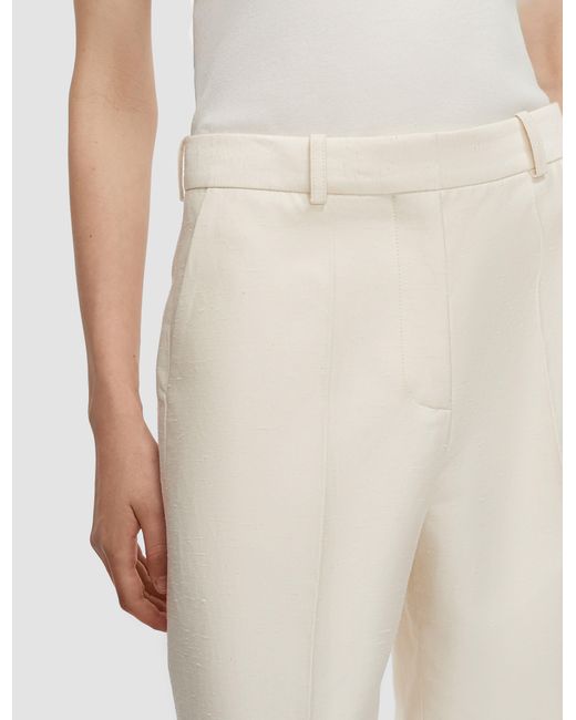 Joseph Natural Mitae Cotton Silk Blend Trousers