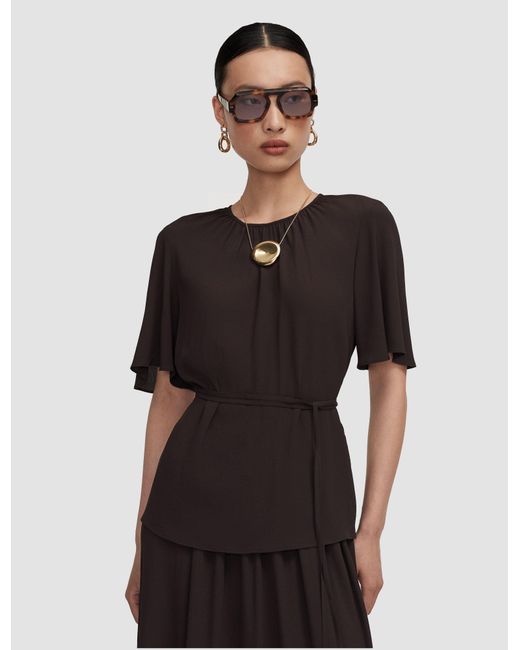 Joseph Brown Libby Silk Blend Crepe Top