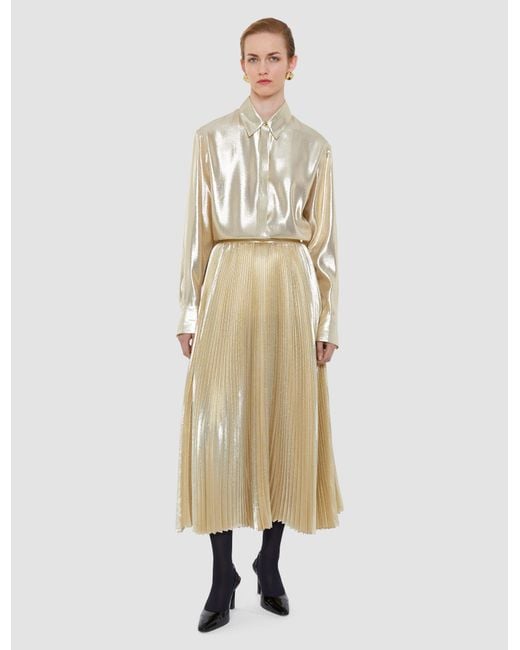 Joseph White Essai Lamé Silk Skirt
