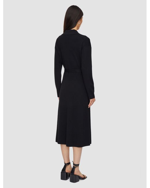 Joseph Black Milano Knitted Wool Dress