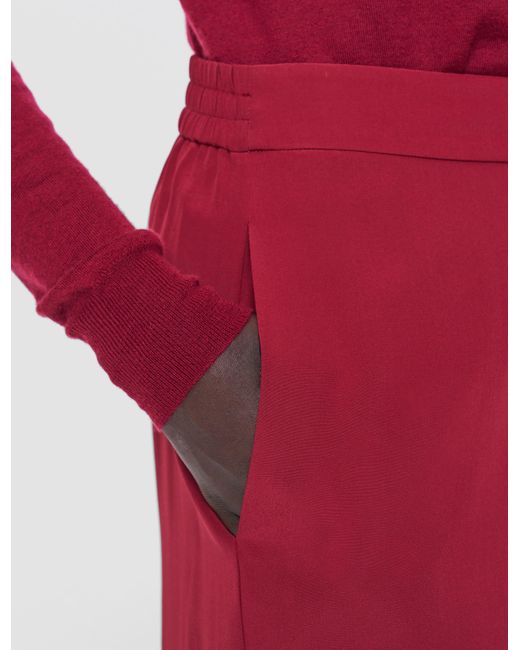 Pantalon Sahel En Crêpe De Chine Joseph en coloris Red