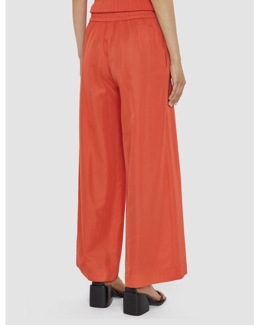 Joseph Red Thurlow Soft Cotton Silk Trousers