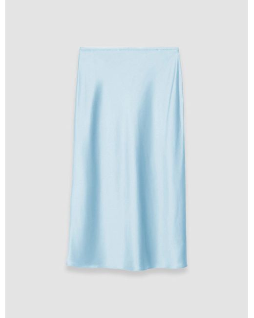 Jupe Isaak En Satin De Soie Joseph en coloris Blue