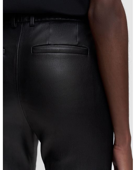 Joseph Black Coleman Long Leather Stretch Trousers