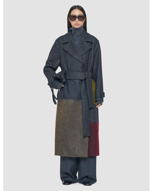 Joseph Blue Merton Overlay Wool Coat