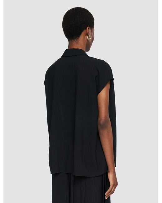 Joseph Black Antin Airy Plissé Blouse
