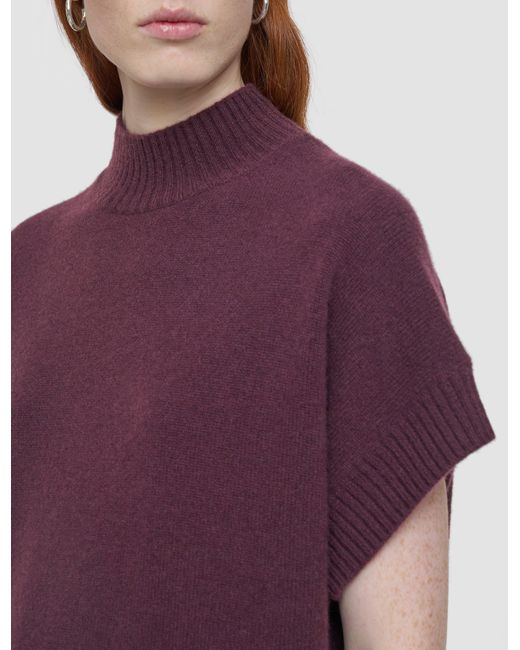 Joseph Purple Luxe Cashmere Top