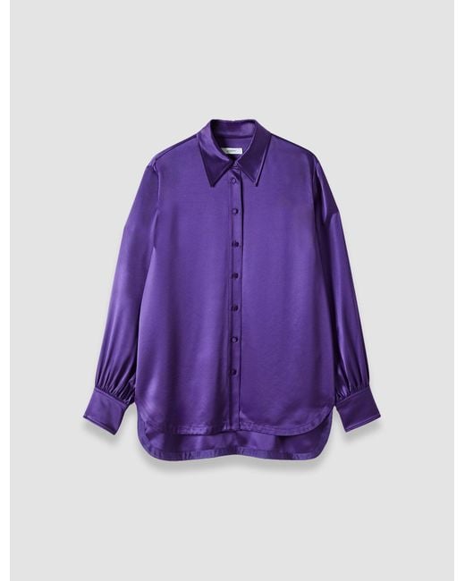 Joseph Purple Dieu Double Satin Blouse