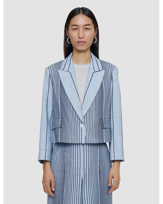 Joseph Blue Berlier Embroidered Stripes Jacket