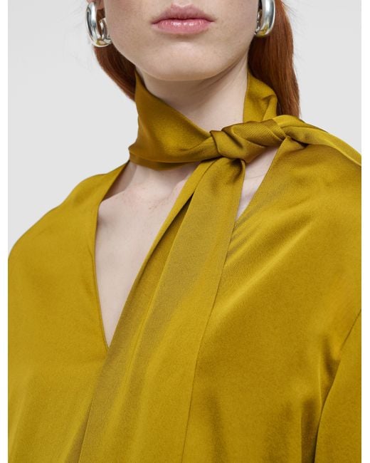 Joseph Yellow Adele Light Crepe Blouse