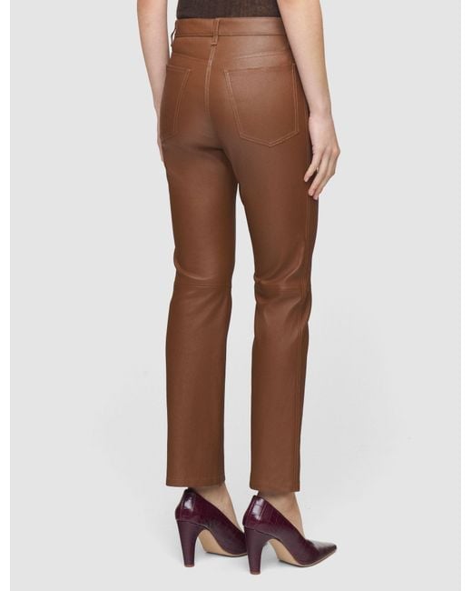 Joseph Natural Duke Leather Stretch Trousers