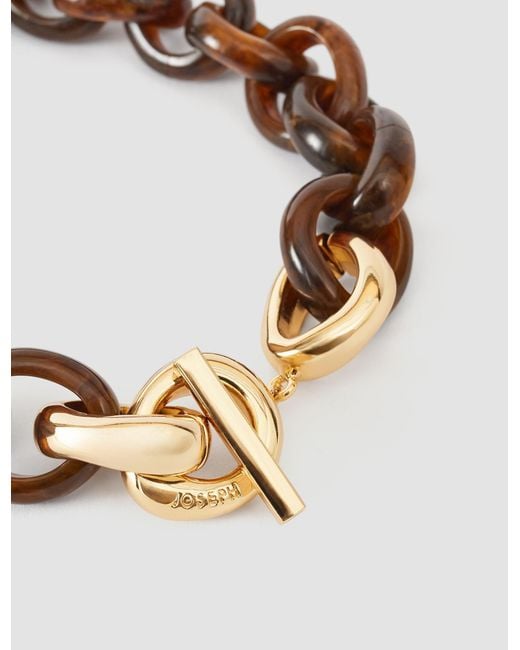 Joseph Black Bean Link Resin Necklace