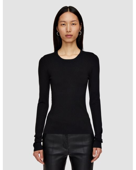 Joseph Black Silk Stretch Top