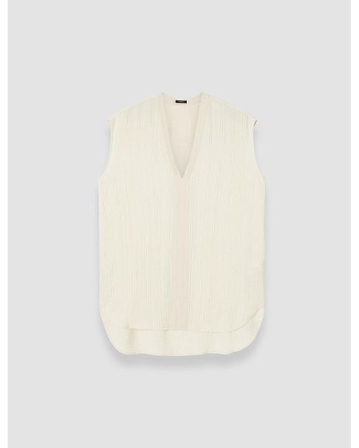 Joseph White Lucien Pleat Jacquard Blouse