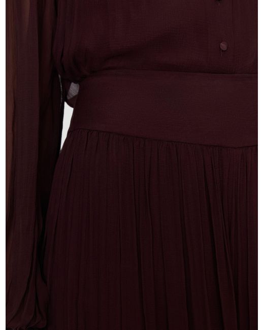 Joseph Purple Ale Silk Chiffon Trousers